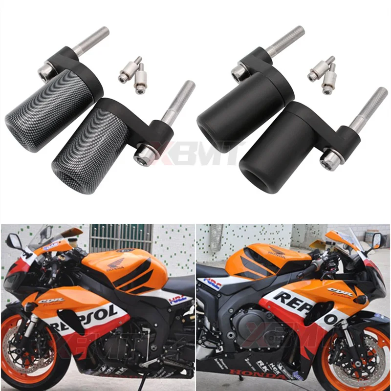 

Motorcycle Black/Carbon No Cut Frame Sliders Crash Falling Protection For Honda CBR 1000RR 1000 RR CBR1000RR 2006 2007