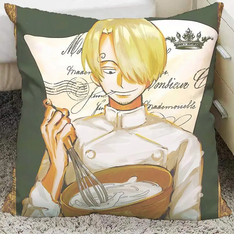 One Piece Sanji Anime Hug Pillow Double Sided Plush Super Soft Cute Lovely Bed Headrest Cushion Customizable Gift for Friends