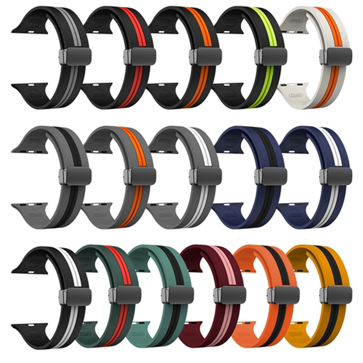 Magnetic Strap For Apple watch ultra band 44mm 45mm 49mm 40mm 41mm 42mm 38mm 45 mm Silicone Bracelet iWatch Series 7 8 se 6 5 3