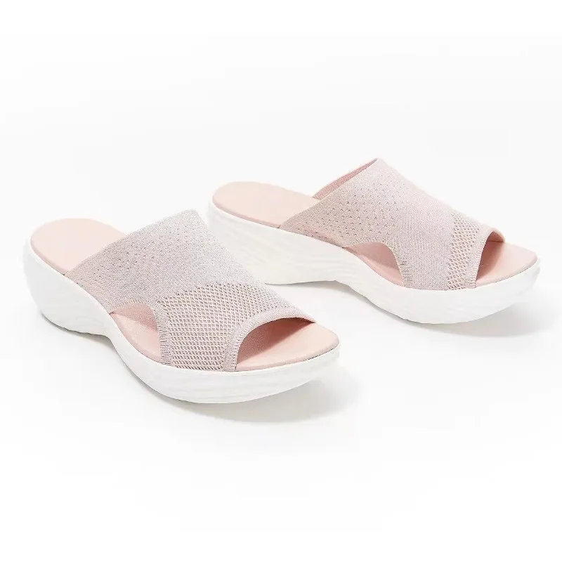 

Wedges Slippers Women Summer Shoes Mesh Platform Slippers Luxury Designer Shoes Slides Women Outdoor Beach Slippers Ladies Shoes