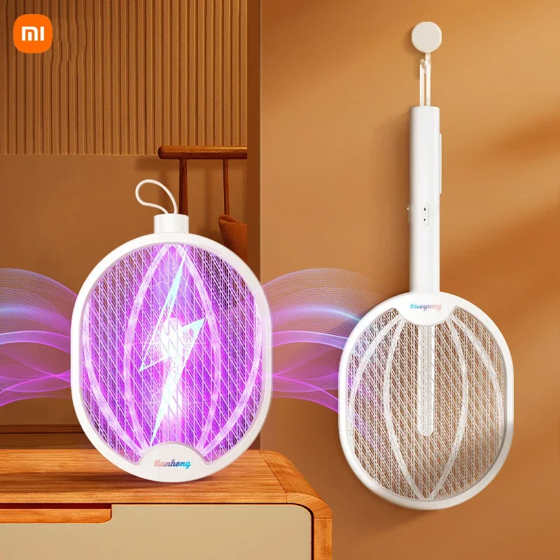 Xiaomi LED 2 In 1 Electric Mosquito Swatter Rotatable USB Rechargeable Lithium Battery Mosquito Killer Physical Mosquito Control