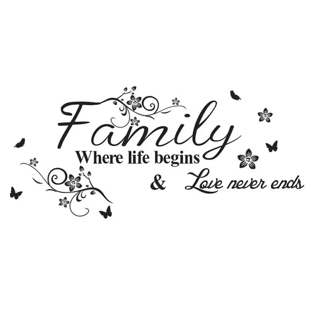 Family Poem Removable Decal, PVC Wall Sticker, Mural, Room Decor