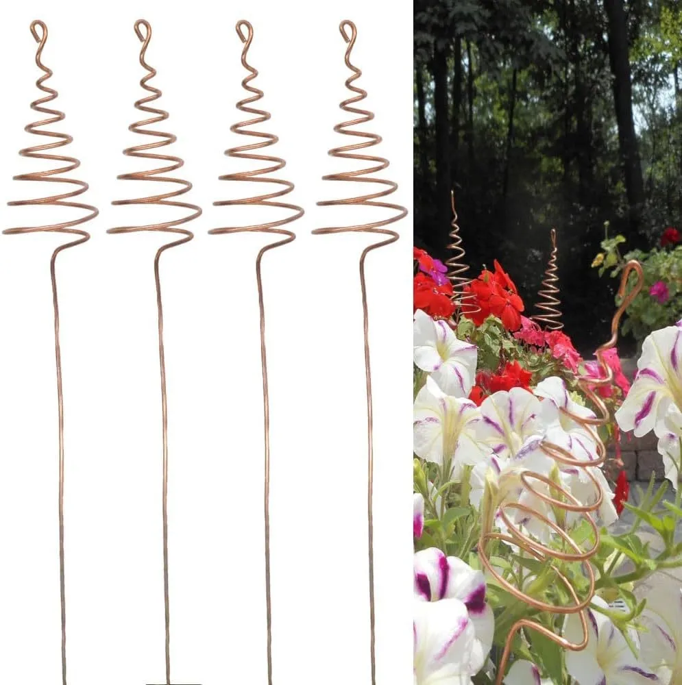 6Pcs Electroculture Plant Stakes Kit Garden Coppers Coils Antennas For Growing Plant Vegetables For Fruits For Flower