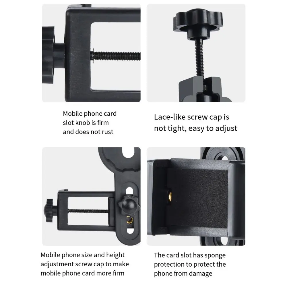 

Universal Phone Lens Photography Adapter Mount Adjustable Rotary Clamp Telescope Phone Clip Bracket Compatible Upgrade