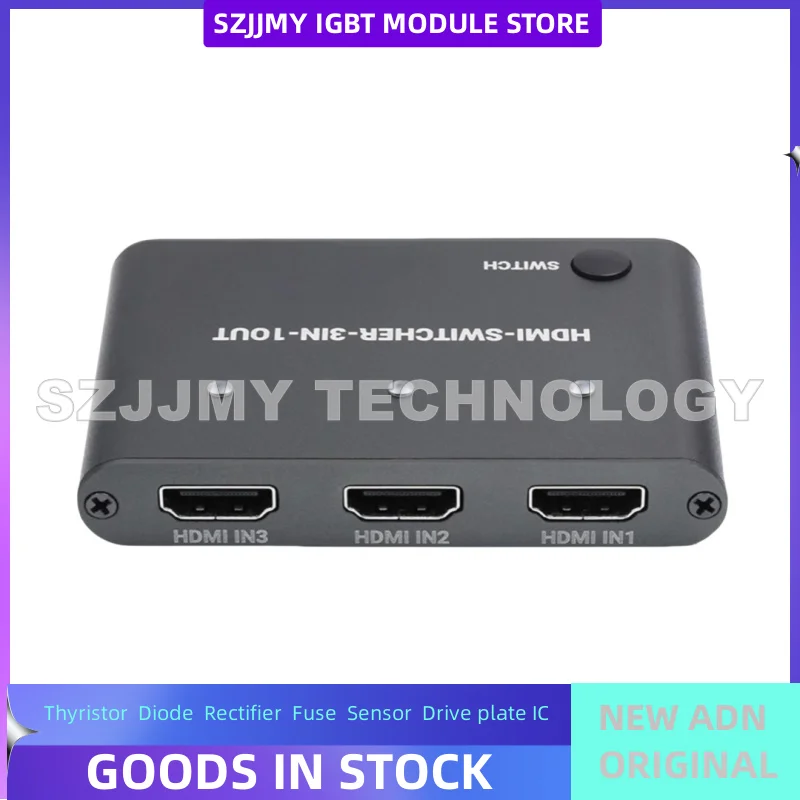 、 Pengalih HDMI tiga saluran konverter video tampilan definisi tinggi 4K dengan tiga input dan satu output