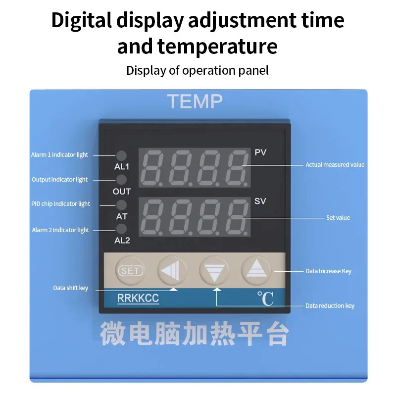 Zten 400W Mini Hot Plate Digital Soldering Preheating Rework Station PCB SMD Board Soldering Plate Heating Table Repair Tools