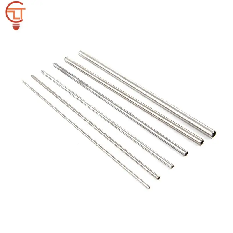 250mm Round 304 Stainless Steel Capillary Tube Silver Color Pipe Hollow Circular Tube OD 3/4/5/6/8/10mm ID 2/3/5/6/8mm