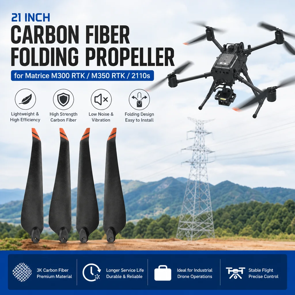 

Matrice M300 RTK M350 RTK 2110s Carbon Fiber Folding Propeller 21 Inch for Industrial Drone Inspection Parts