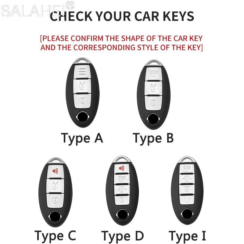 Car Key Case For Nissan Rogue XTrail T32 T31 Qashqai J11 J10 Kicks Tiida Pathfinder Murano Juke Versa Sentra Maxima Rogue Armada