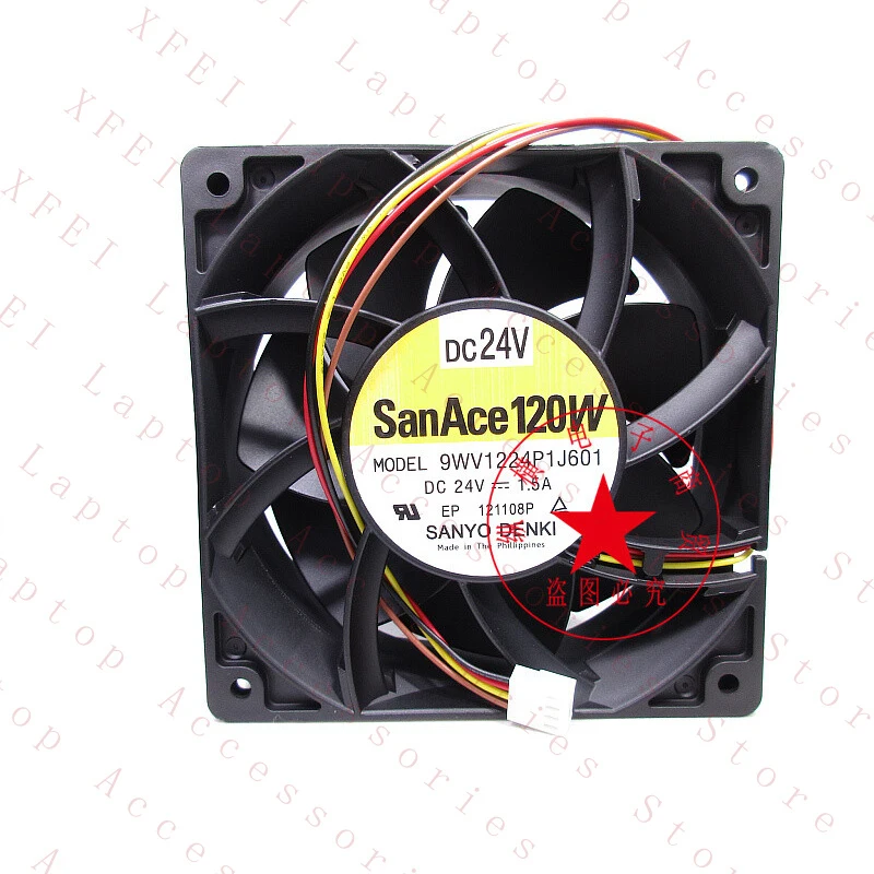 

D 1PC for Sanyo 9WV1224P1J601 Cooling Fan 12038 24V 1.5A Waterproof