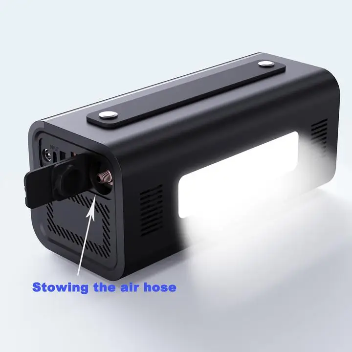 China Factory Abs 12V Electric Inflator Car Air Pump for Tire Inflation Tire Pressure Monitor Portable Car Air Compressor Pump