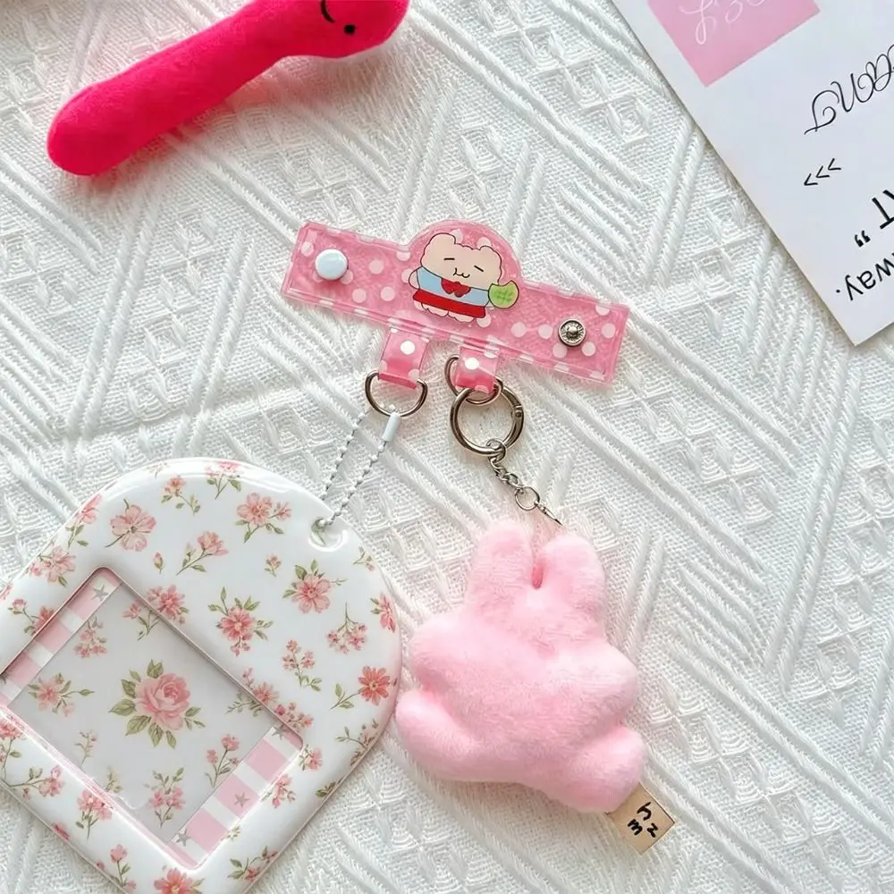 Cartoon PVC Bag Extender Clip Transparent Polka Dot Bag Strap Hanger with Double D-Rings Bag Charm Holder Itabag Accessory