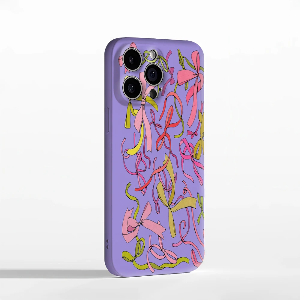 Colorful Bows Purple IPhone17 Must-Haves Phone Case for IPhone 17 16 15 14 13 12 Pro Max Plus Double-layer Back Cover