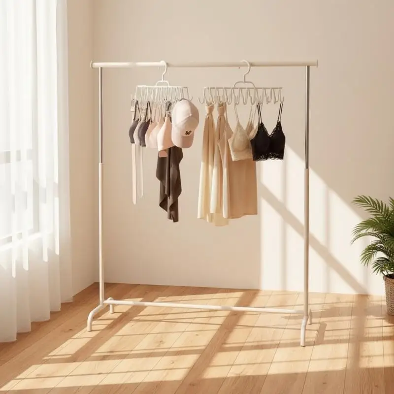 Multifunctional Multiple Suspender Hanger Underwear Vest Hook Wardrobe Storage Rack For Dormitory Clothes Organizer