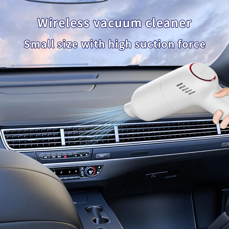 Car Vacuum Cleaner 8000PA Mini Hand held Portable Wireless Cleaner for Home Appliance Powerful Cleaning Machine Car Cleaner