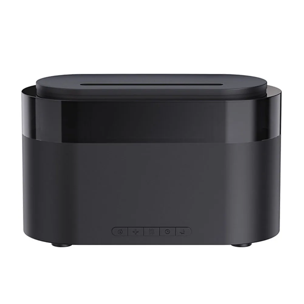Colorful Flame Aromatherapy Humidifier and Alarm Clock with Quiet Operation and Safety Shutdown 150ML Water Tank