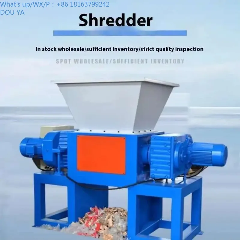 كسارة جديدة ذات محور مزدوج كبير لعام 2026، معدات تقطيع البليت الخشبية على شكل قشرة جوز الهند كسارة صناعية