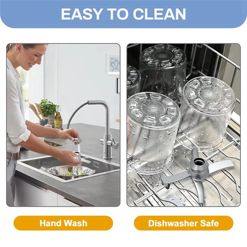 SANQ 2 قطعة شفرة مجداف بديلة لسلسلة نينجا كريمي NC300 ، مجداف شفرة الخلط NC301 ، CN305A ، CN301CO فضي