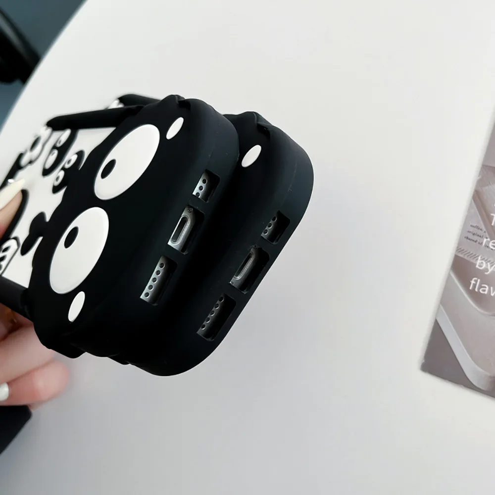 Für iPhone 11 12 13 14 15 16 Pro Max Cartoon Kohle Kugelkopf Hülle Weiche Silikonhülle – Detail 7