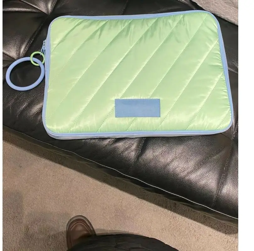 Ins Green حقيبة حمل للكمبيوتر المحمول 15 15.6 16 بوصة ماك بوك اير برو أجهزة الكمبيوتر المحمولة الأكمام دفتر مقاوم للماء حقيبة حاسوب المرأة #2