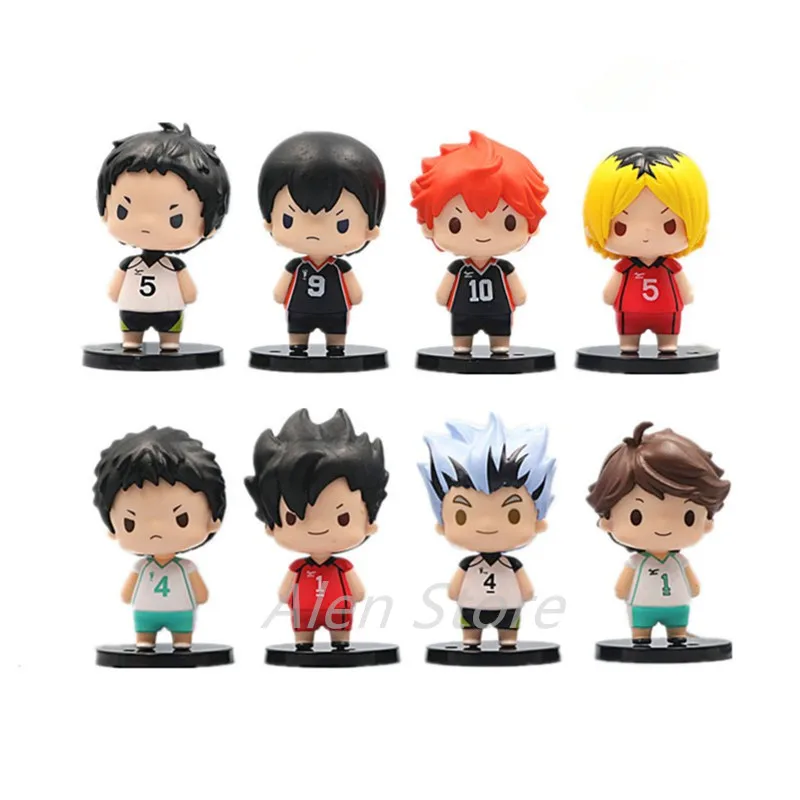 

Экшн-фигурки Haikyuus, игрушки Q version Kenma Kozume Shoyo Hinata Kotaru Bokuto Yu Nishinoya, 8 шт./комплект