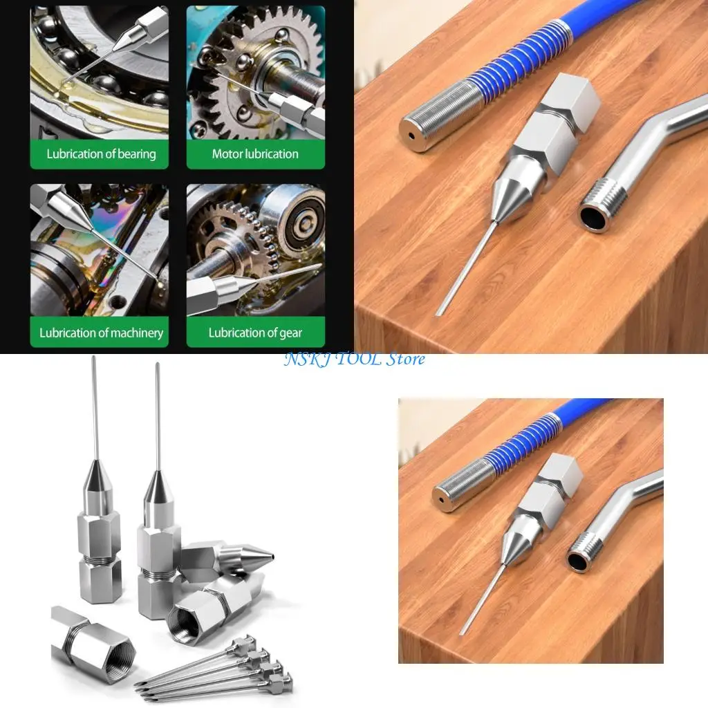 L8RC Grease Injection Tip Filter Equipped Smooth Oil Flows Grease Needle Dispenser