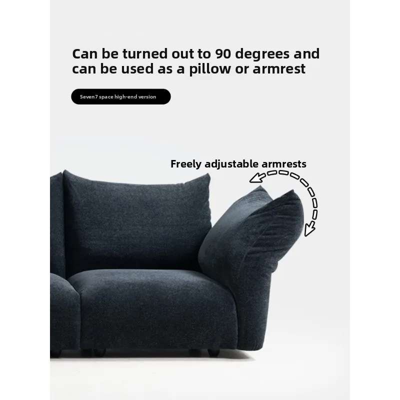 Steel frame version petal sofa Italian chenille fabric sofa special-shaped curved concubine sofa