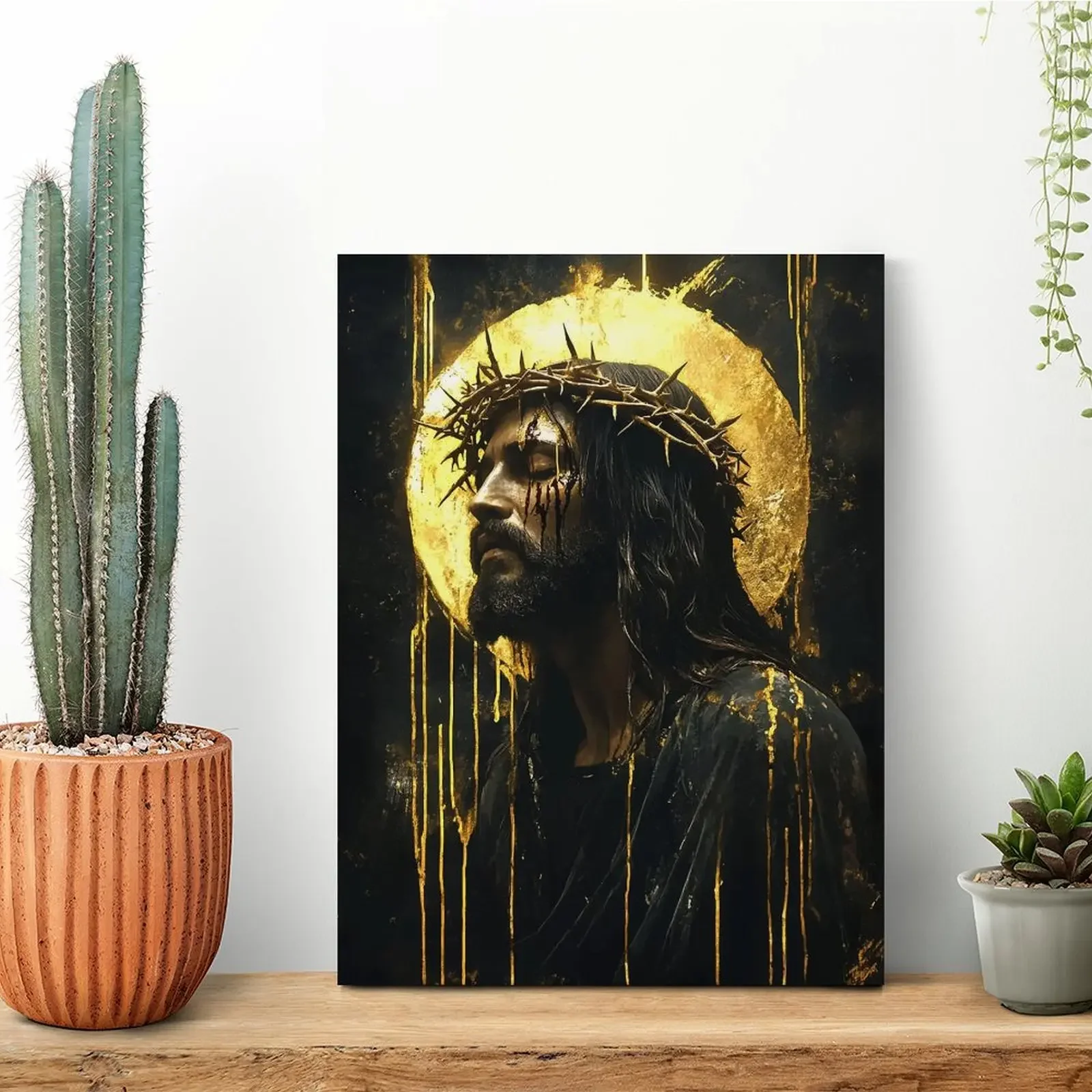 Crown Of Thorns Canvas Painting Club Printing Design Designing Cinema Framed Wall Paintings