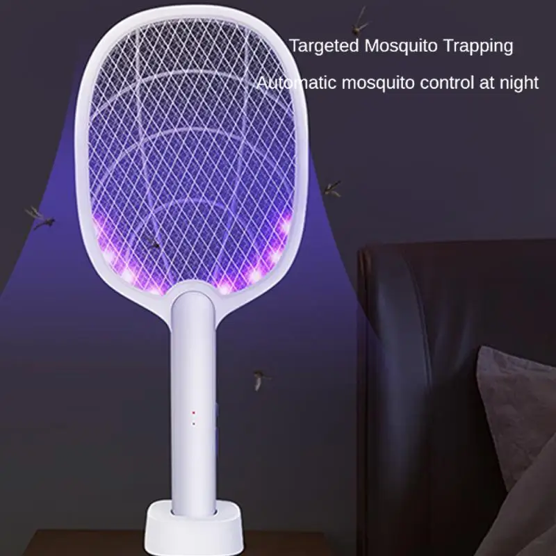 

8-light Electric Mosquito Swatter Pest Control Supplies Fly Swatter Usb Charging Home Strong Home Mosquito Killer Lamp 2 In 1 Fl