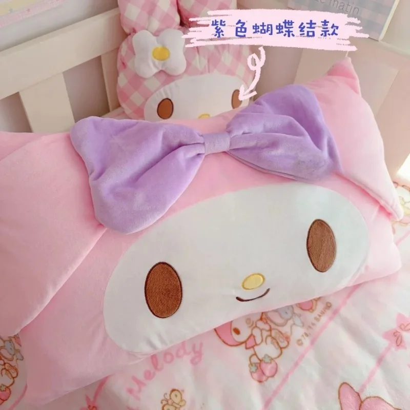 

Kawaii Pink My Melody Sanrio Bow Tie Piano Alien Pillowcase Soft Comfortable Suitable for Dormitories Student Cartoon Gift