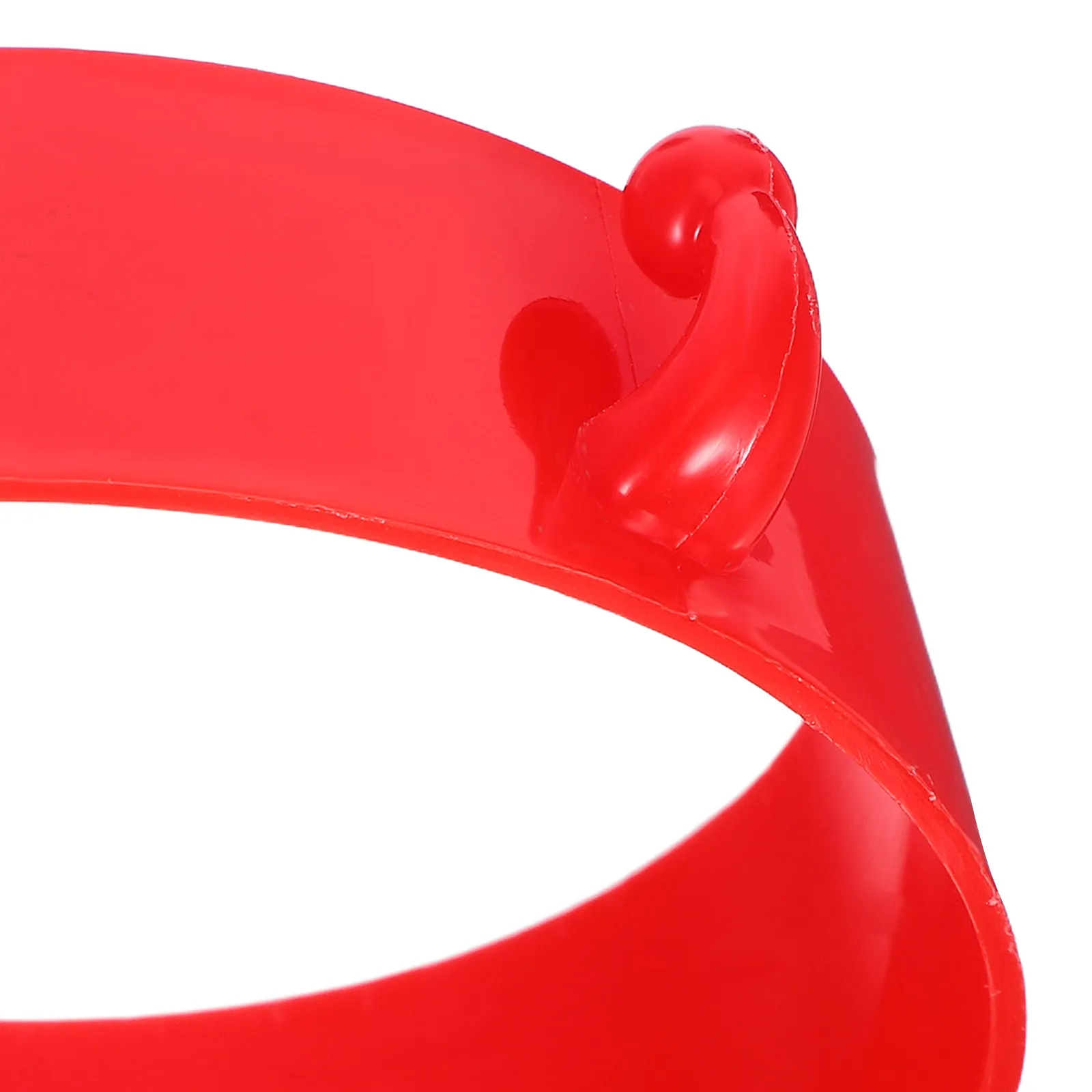 10Pcs Plastic Traffic Cone Connector Ring with Bright Red Hook for Safety Chain Barrier Setup on Driveways Road Cones