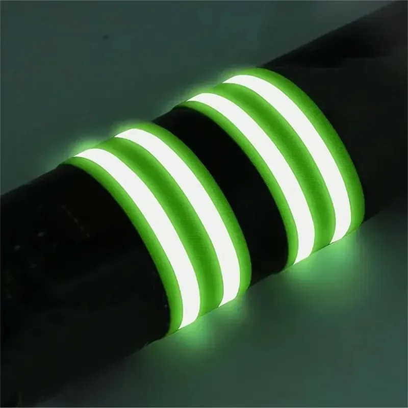 Refletir tiras para caminhada noturna ciclismo correndo fita refletora de segurança faixas reflexivas para pulso braço tornozelo perna alta visibilidade