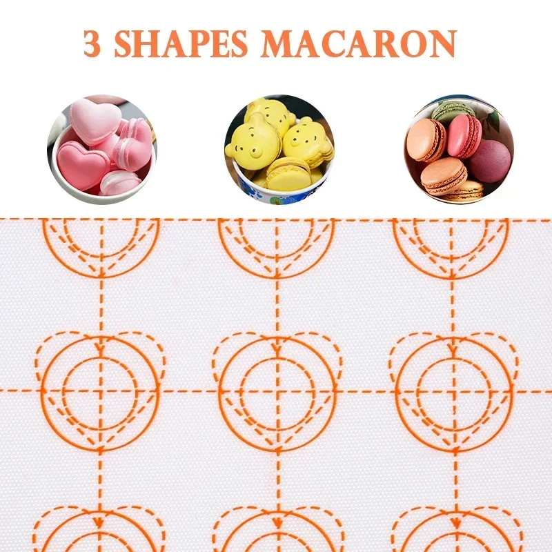 Silicone Baking Mat Non-Stick Macaron Fondant Bakeware  Baking  Cake Tools Rolling Dough Mats Baking Accessories Cooking Mold