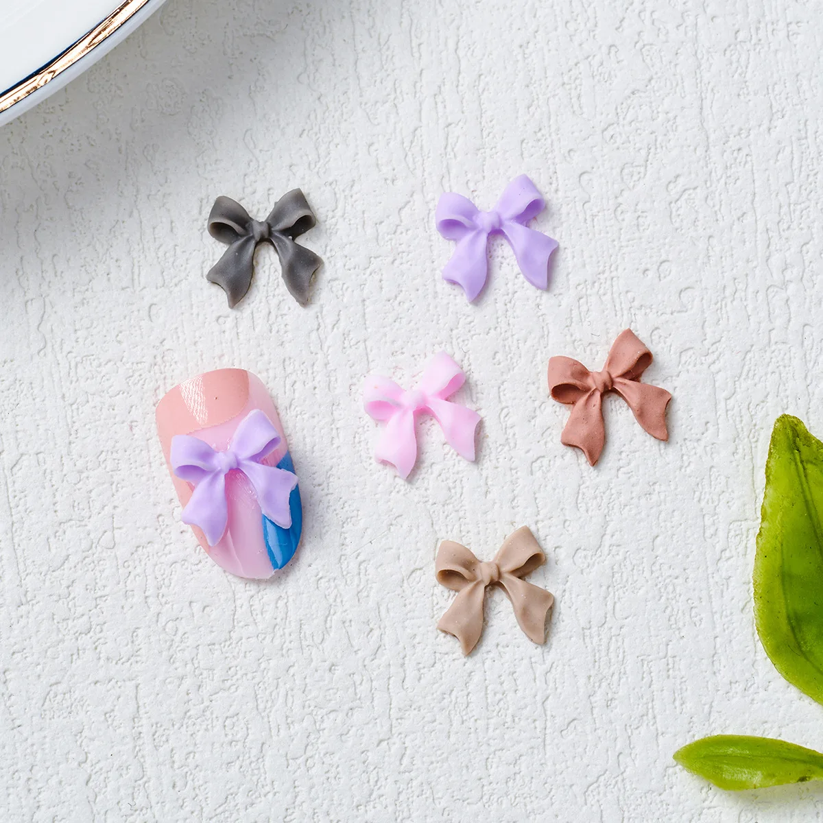 

Nail Art Jewelry Ribbon New Tie Macaron Color Frosted Surface Bow Colorful Nail Stickers Nail Art Trinkets