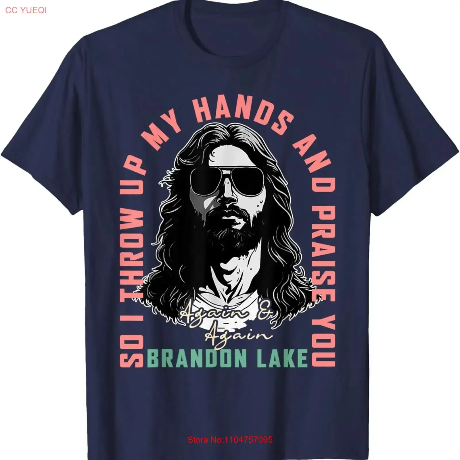 Brandon Merch Let Your Lion Out Jesus Praise The Lord Lake T Shirt  vintage Washed Top For Everyday Wear Comfortable Stretched