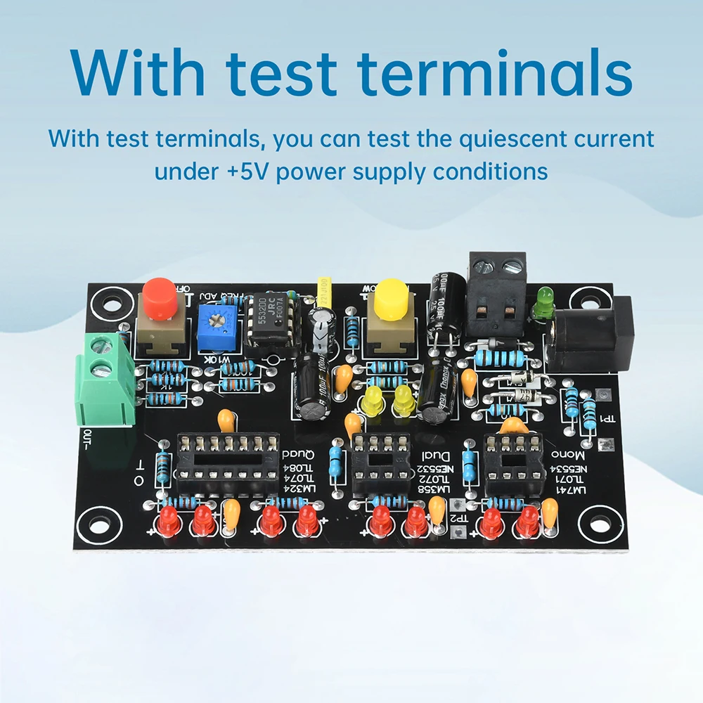 T2 Operationsverstärker-OP-AMP-Tester für Single Mono Dual Quad OPAMP-Chips, Hochgeschwindigkeits- und Niedriggeschwindigkeits-Differenzierung, DC12V – Detail 16