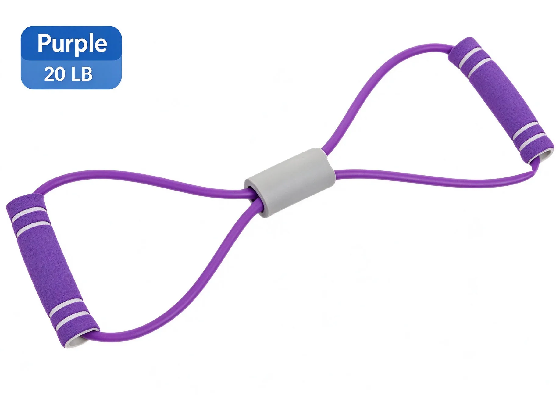 8-shaped Resistance Band, Foam Handle Silicone Rope, Portable Home Gym Trainer for Women Body Shaping, Yoga Fitness Equipment