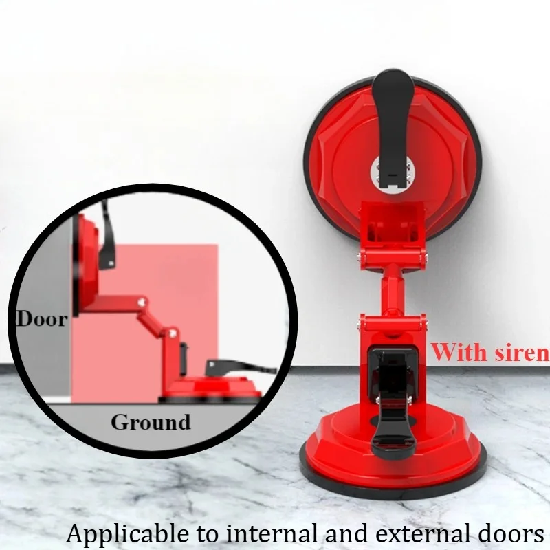 

Дверной стопор с сигнализацией Портативное верхнее дверное устройство Внутренние и внешние двери Безопасный дверной стопор для отеля, дома, путешествий, алюминиевый сплав