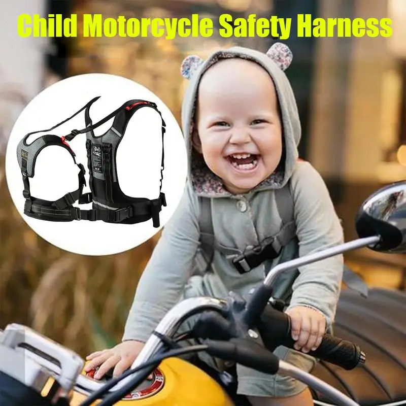 Kids Motorcycle Harness Seat Belt Harness Adjustable Motorcycle Back Seat Belt Comfortable Motorcycle Seat Belts Motorcycle