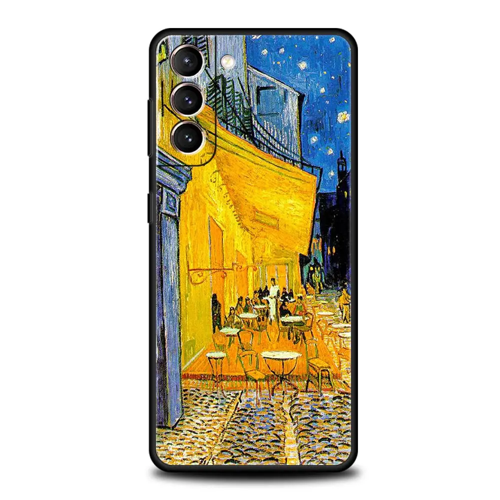 Starry night van gogh Phone Case For Samsung Galaxy S24 S23 Ultra S22 S21 S20 FE 5G S10 S10E S9 Plus S8 Silicone Black Cover