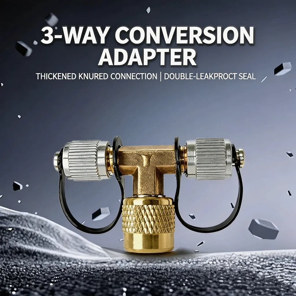 Refrigeration Conversion Valve Adapter Air Conditioning Accessories Connector Valve Fitting Automotive Repair Tools
