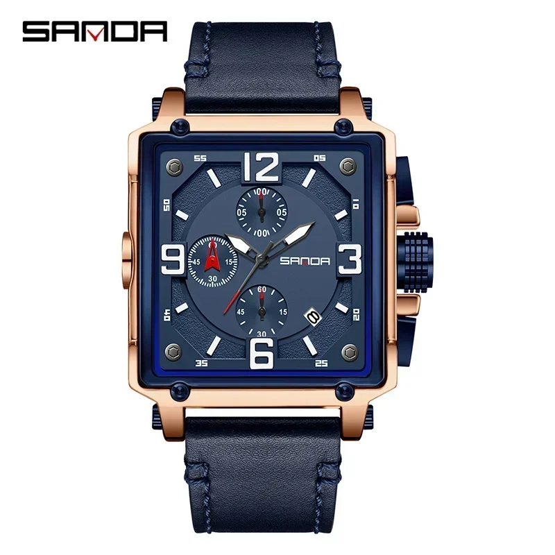 SANDA 5304 2023 New Luxury Casual Style Military Watches Men's Waterproof for Male Clock Sport Quartz Watch Relogio Masculino