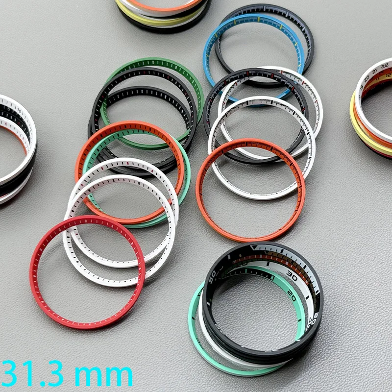 Dia 31.3mm Mod Chapter Ring Fits 6105 6309 Turtle Captain Willard Samurai Diving Watch Case NH35 NH36 Movement Watch Refit Parts