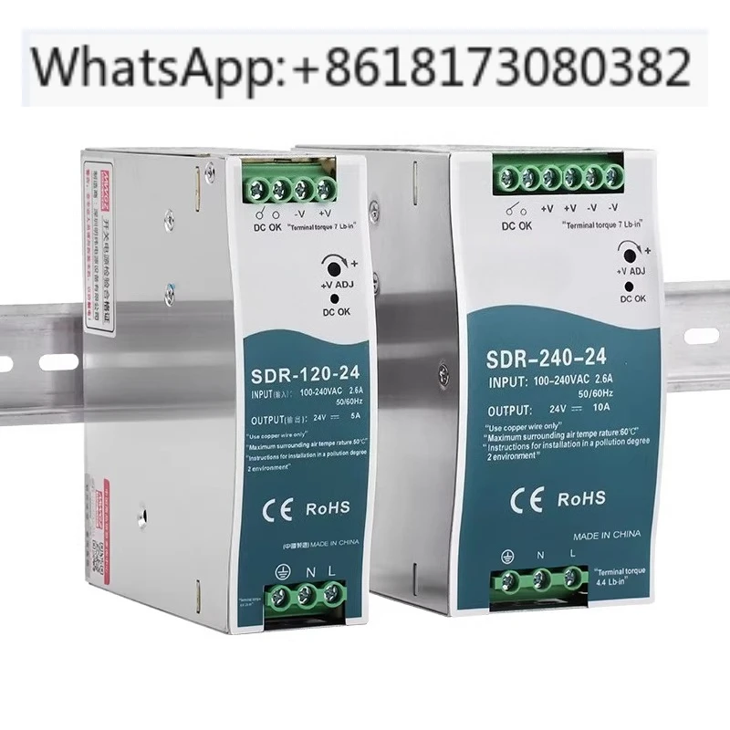 Reliable High Efficiency DIN Rail Switch Power Supply SDR-120 SDR-240