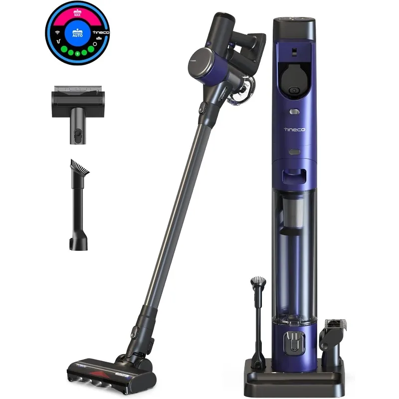 Aspiradora inalámbrica Tineco Pure ONE Station FurFree con Base de polvo automática de 3L, aspiradora Smart Stick de succión potente