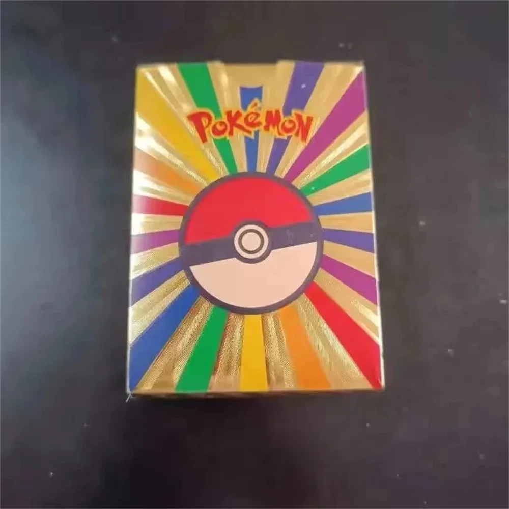 2024 Pokemon Kaarten Metaal Goud Zilver Vmax Gx Kaart Doos Mewtwo Pikachu Zeldzame Collectie Battle Trainer Kaart Kinderen Speelgoed Cadeau