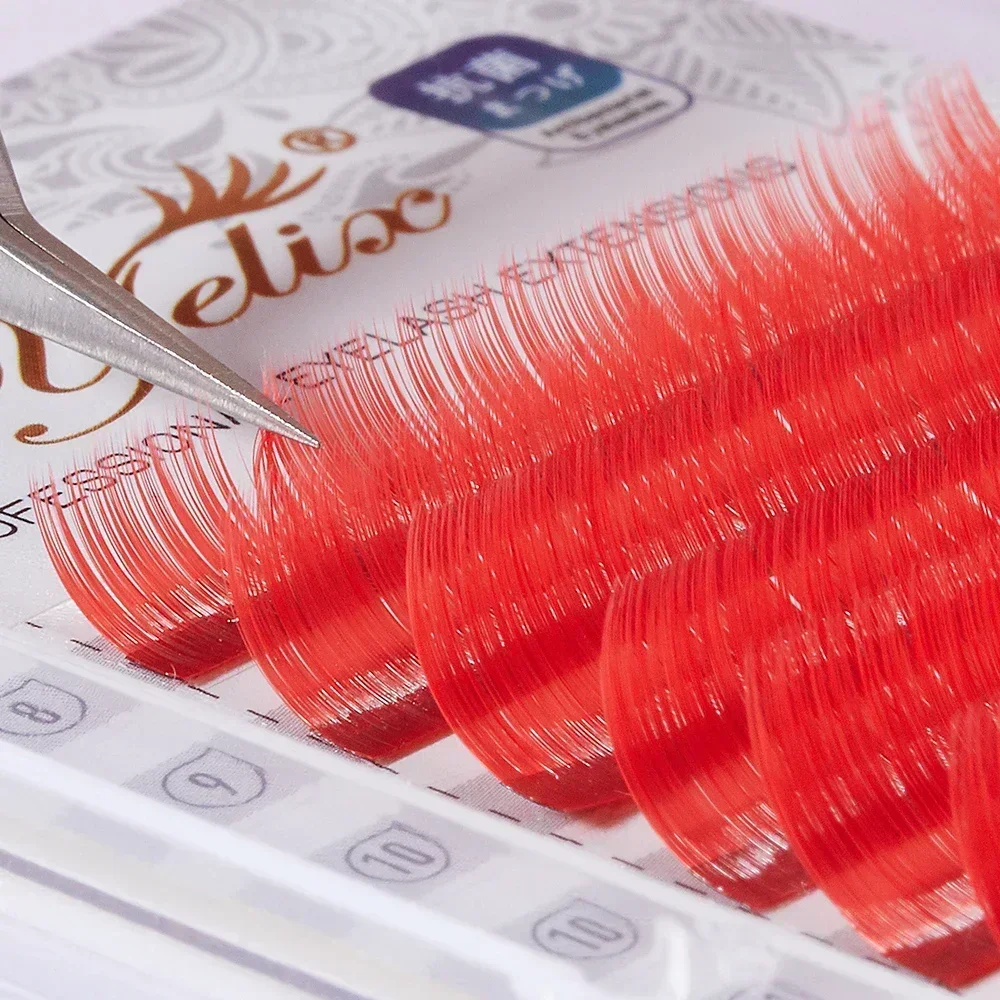 Yelix Colorful Individual Lashes Silk Mink Eyelashes Colored Lash Extentions Supplies Color Lashes Bulk Wholesale