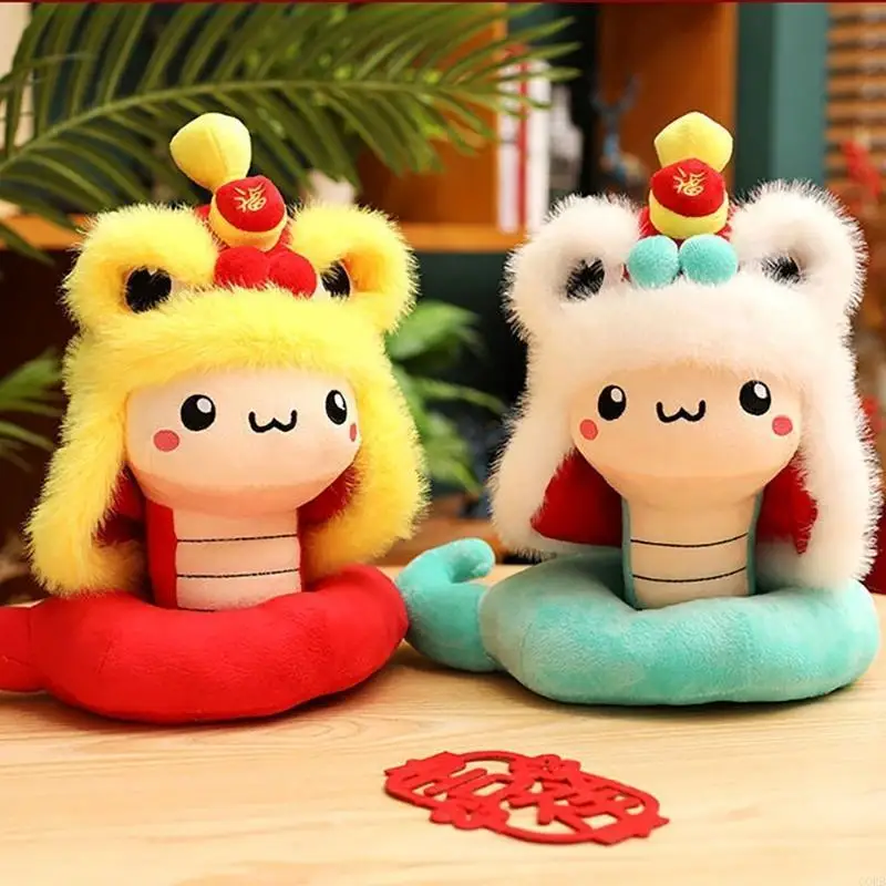 CORB Neujahrsverzierung, Zodiacs Snake Plüschspielzeug gefülltes Tierplüschspielzeugplüschpuppen