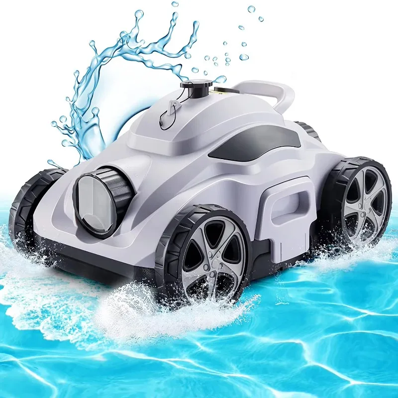 Cordless Automatic Swimming Pool Cleaning Robot Rechargeable Wireless Vacuum Cleaner Plastic IPX8 Waterproof 5800mAh Battery