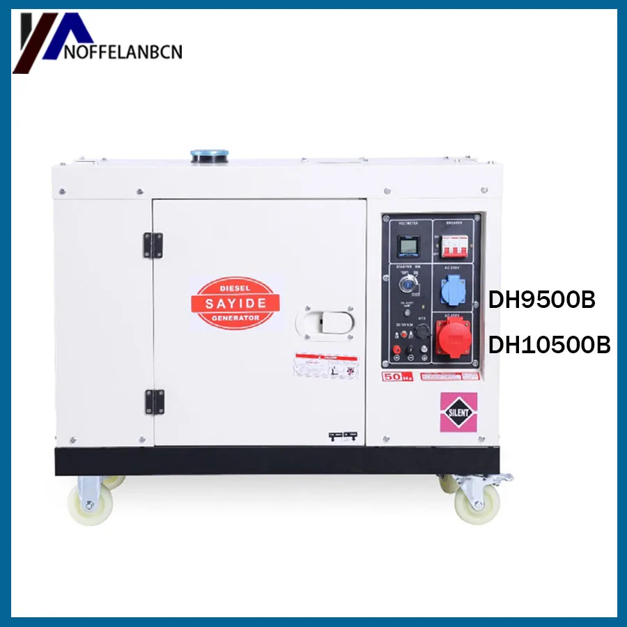 Small silent diesel generator set 5.5KW/6.5KW/7KW/8KW/9KW/10KW Portable copper motor diesel power 220V/380V